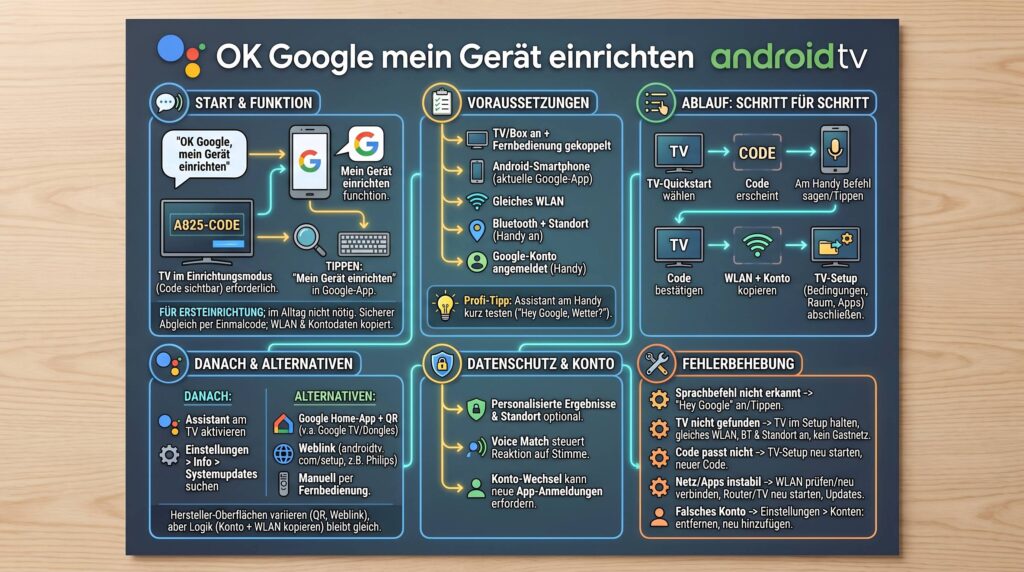 Ok google mein gerät einrichten android tv: Der komplette Leitfaden für die sprachgestützte Ersteinrichtung