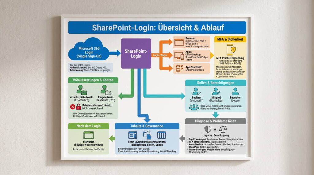 Sharepoint login in Microsoft 365: Wege, Sicherheit und Fehlersuche